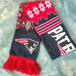 Unisex Red and Blue NFL New England Patriots Knit Scarf